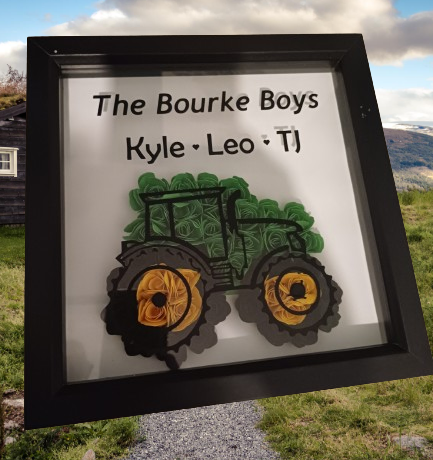 Cute Tractor Shadow Box