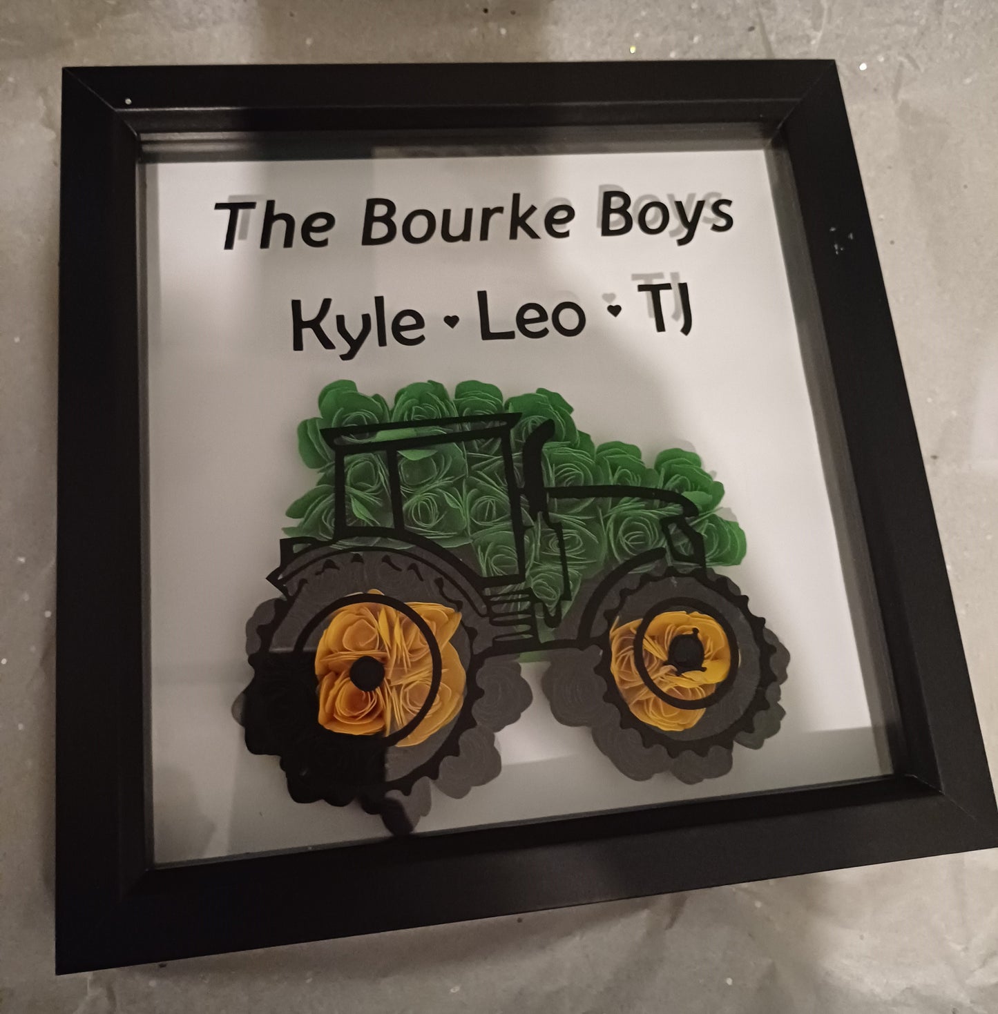 Cute Tractor Shadow Box