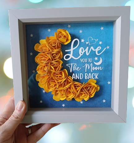 Love you to the moon and back gift frame