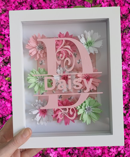 Daisy Initial gift frame