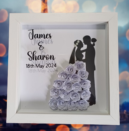 Bride and Groom Figures Gift Frame