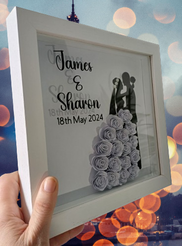 Bride & Groom Shadow Box