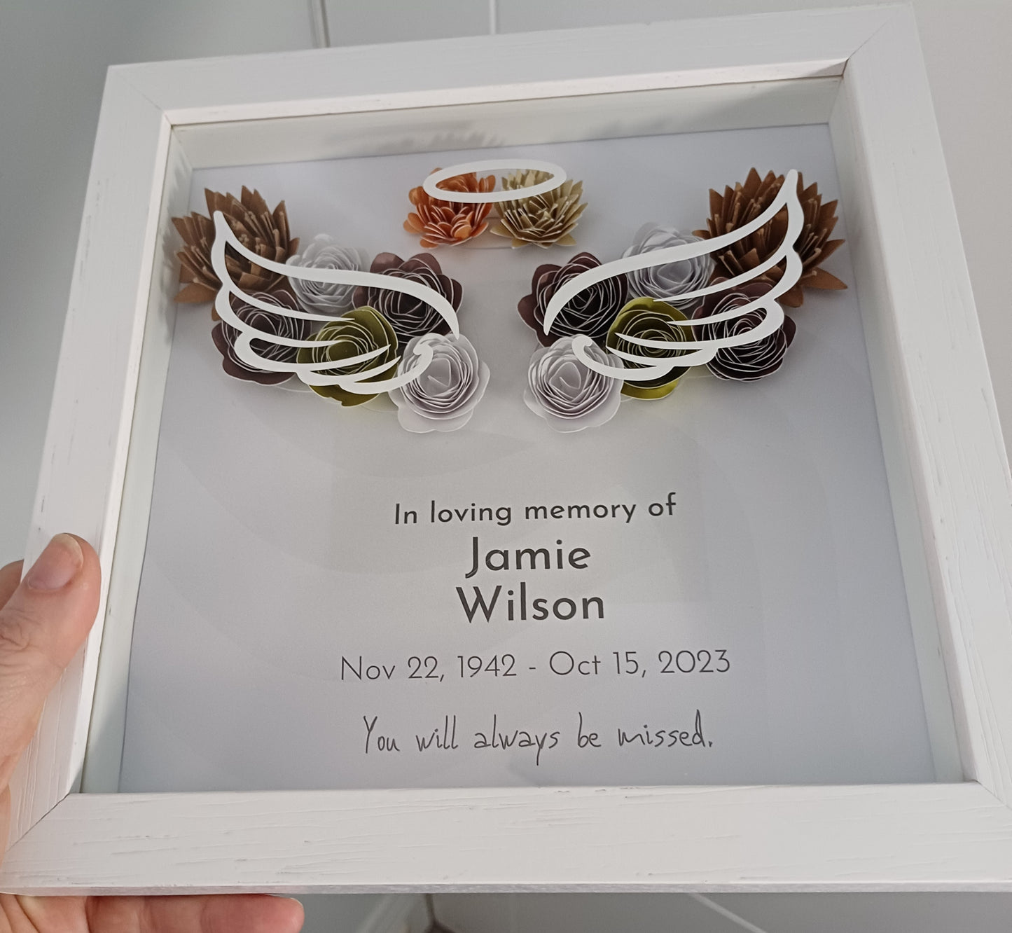 In Loving Memory Frame Angel Wings