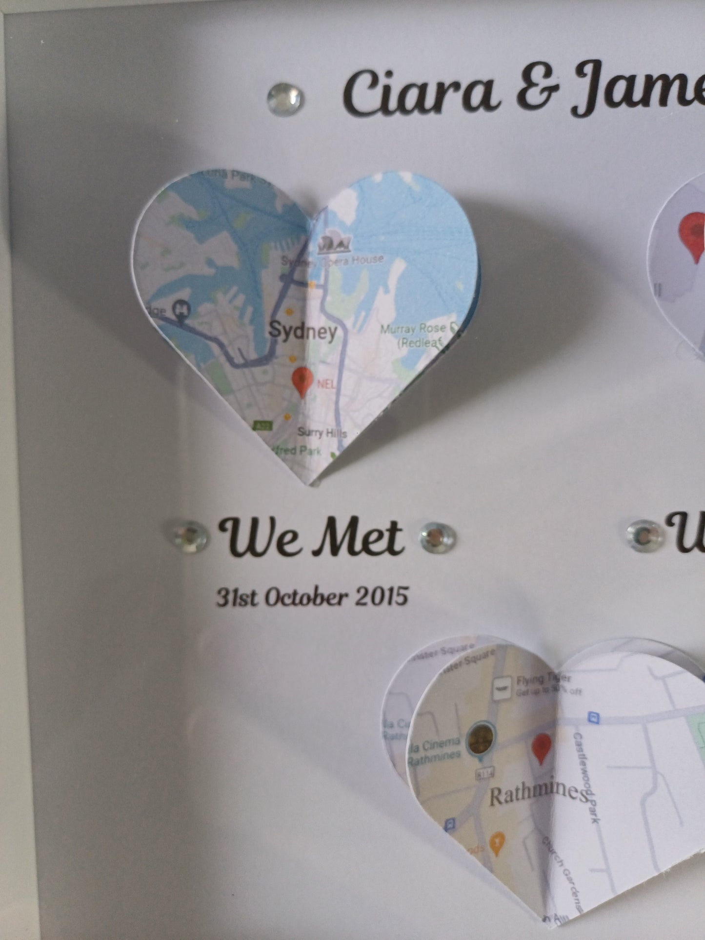 Personalised 3 Heart Map