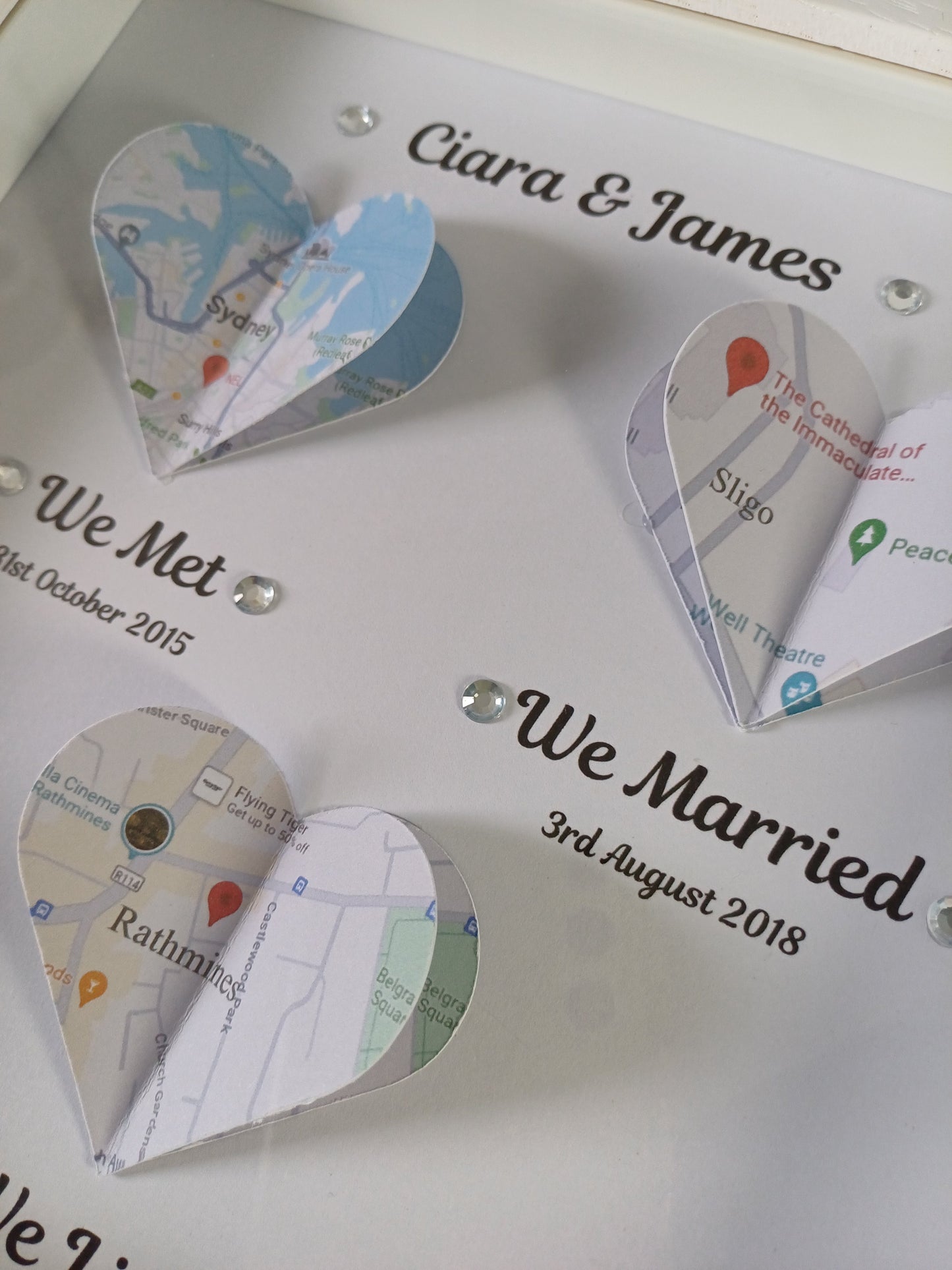 Personalised 3 Heart Map