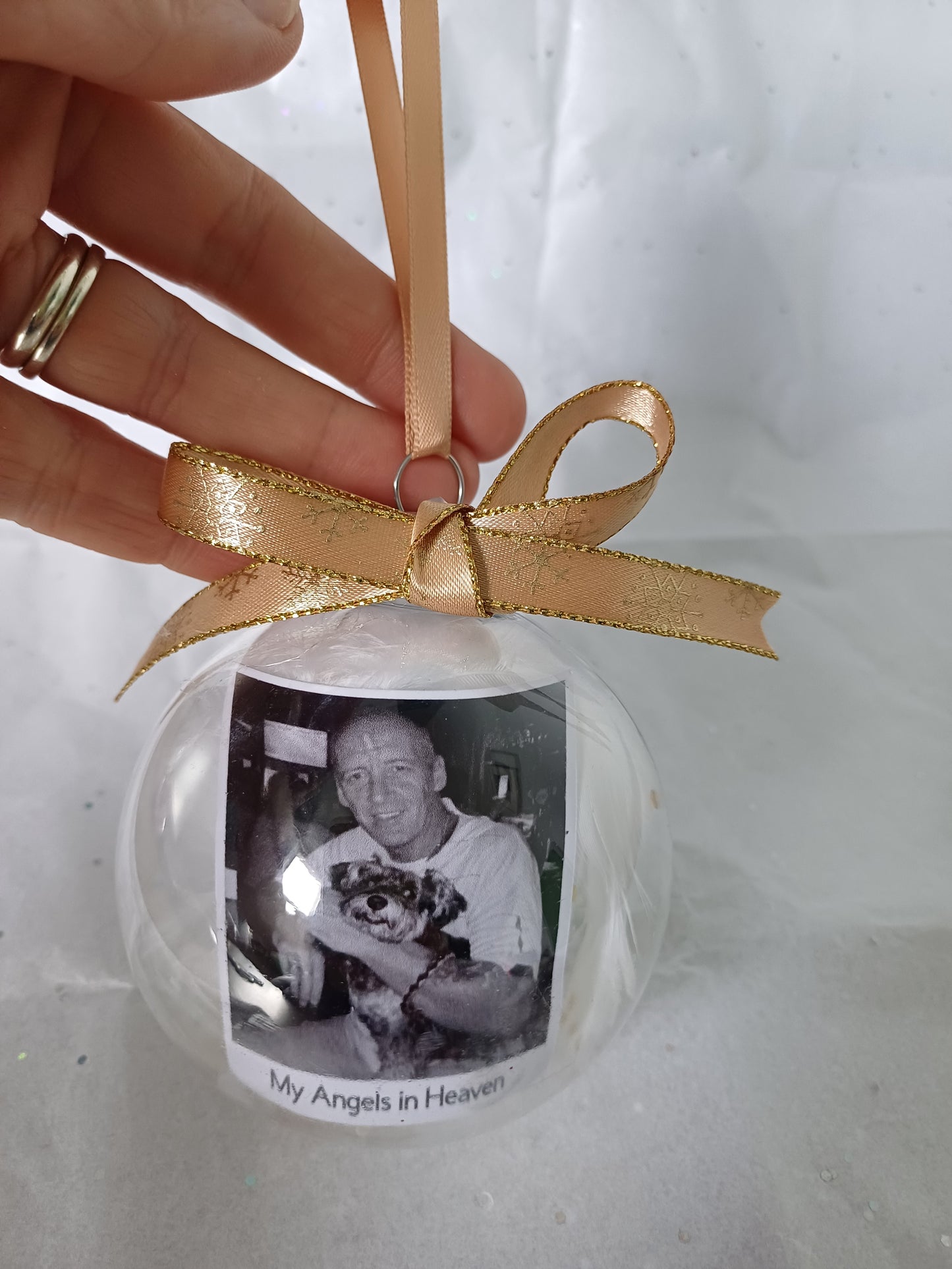 Christmas Memorial Photo Bauble