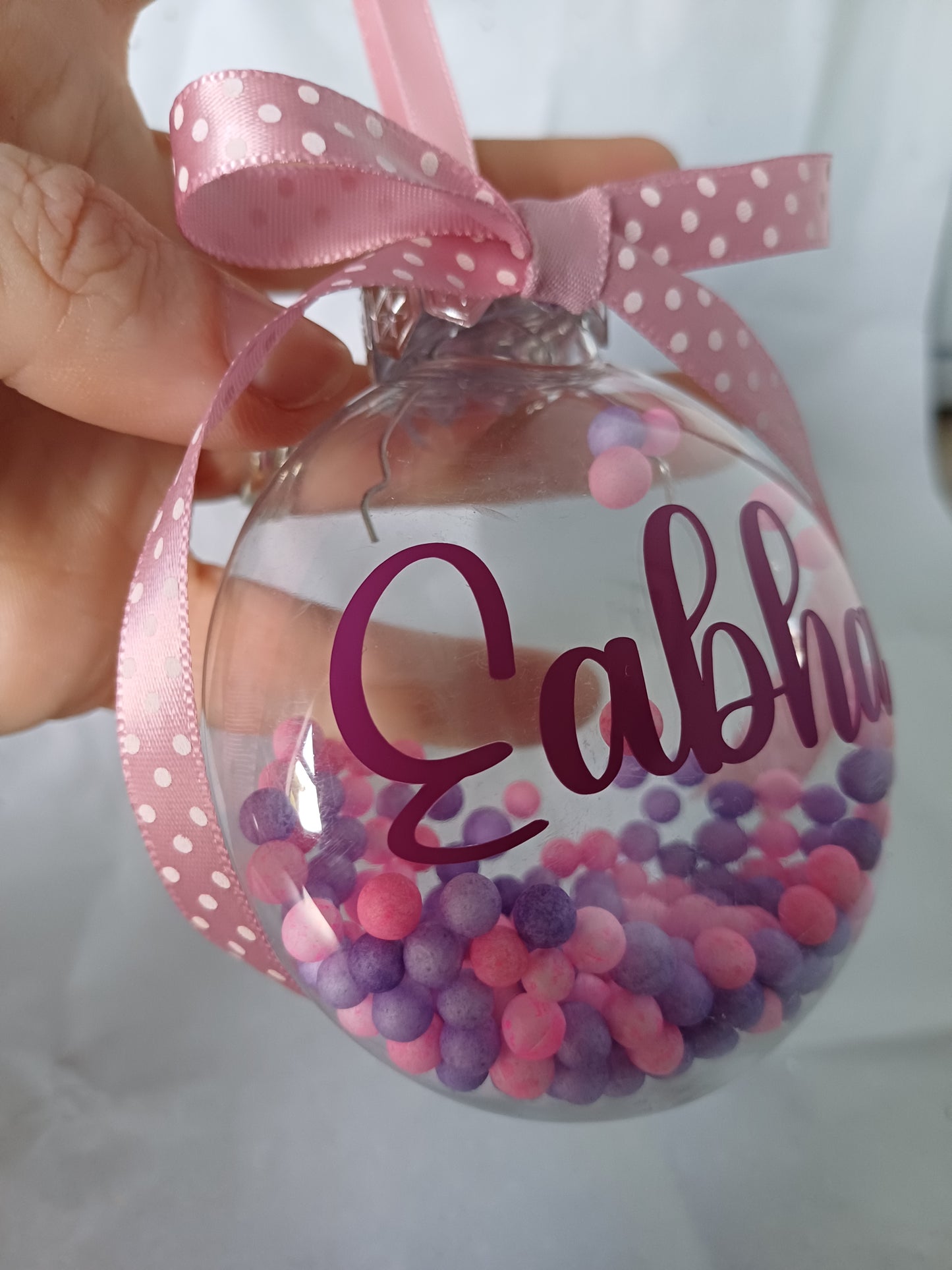 Pink/Purple Christmas Bauble