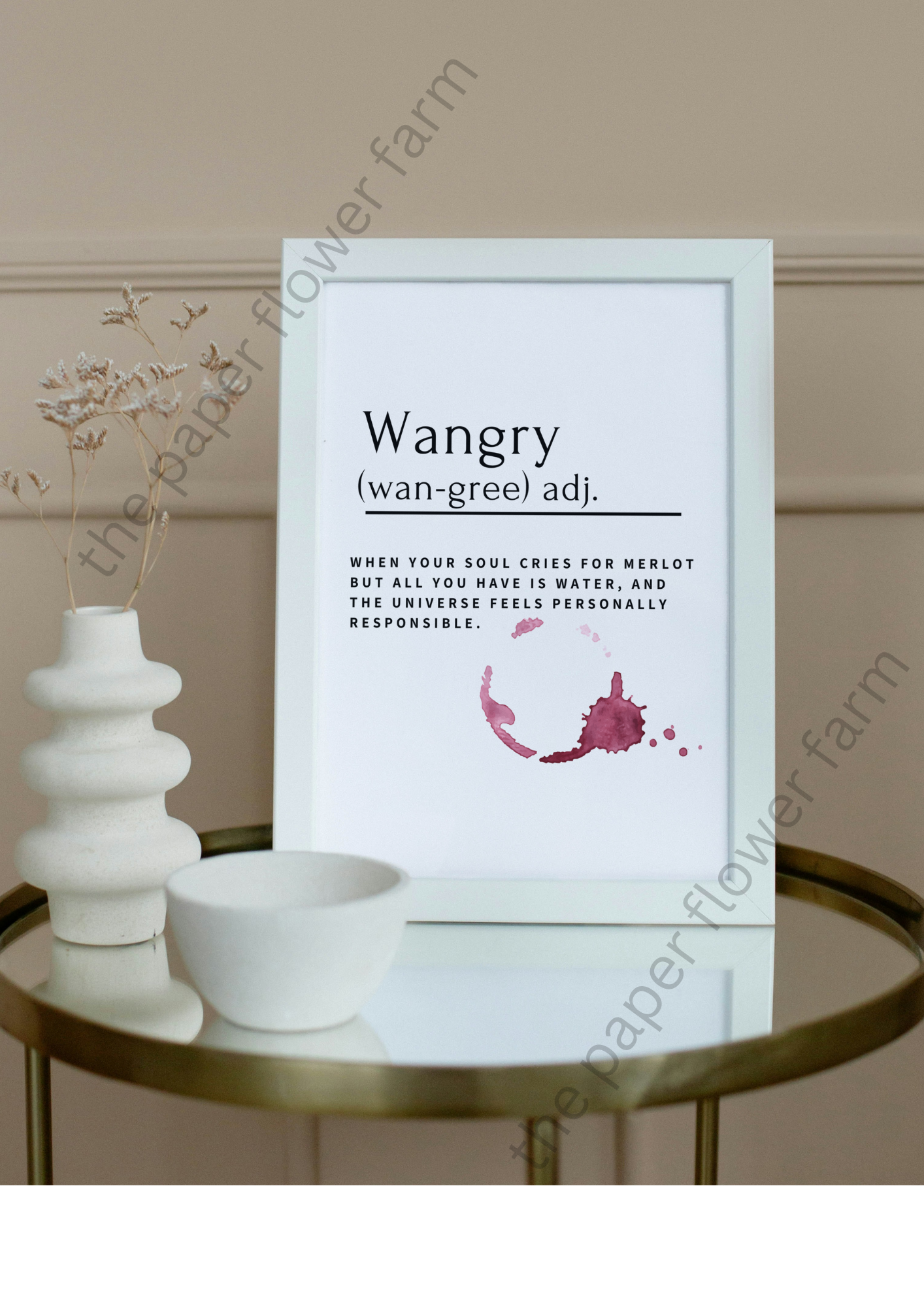 Wangry Merlot Wall Art