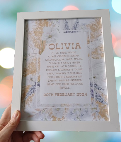 Name Meaning frame for nursery