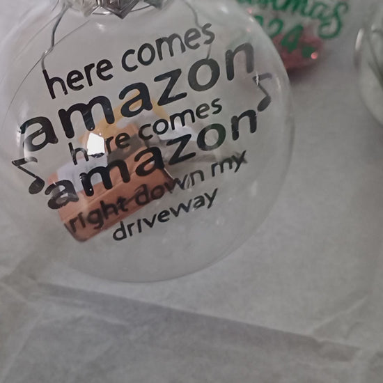 Here come Amazon Christmas Bauble