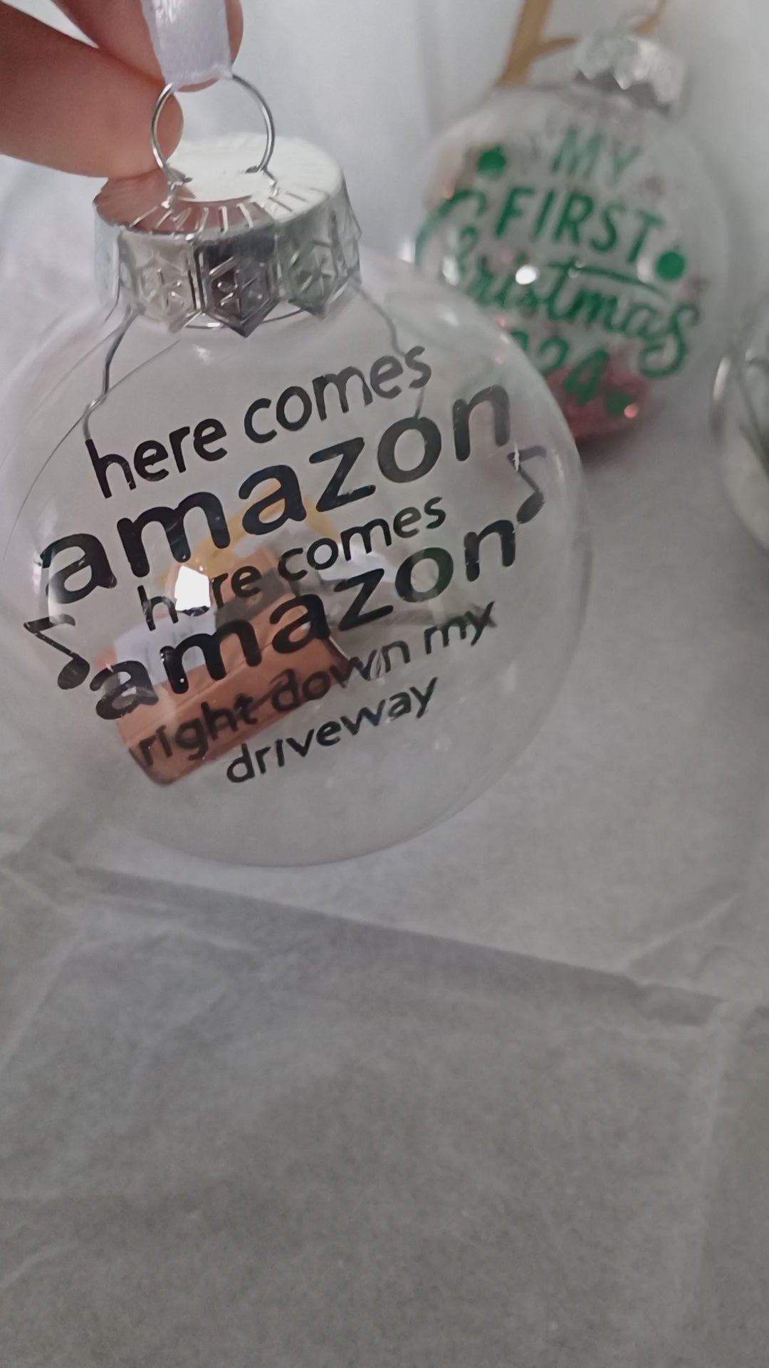 Here come Amazon Christmas Bauble